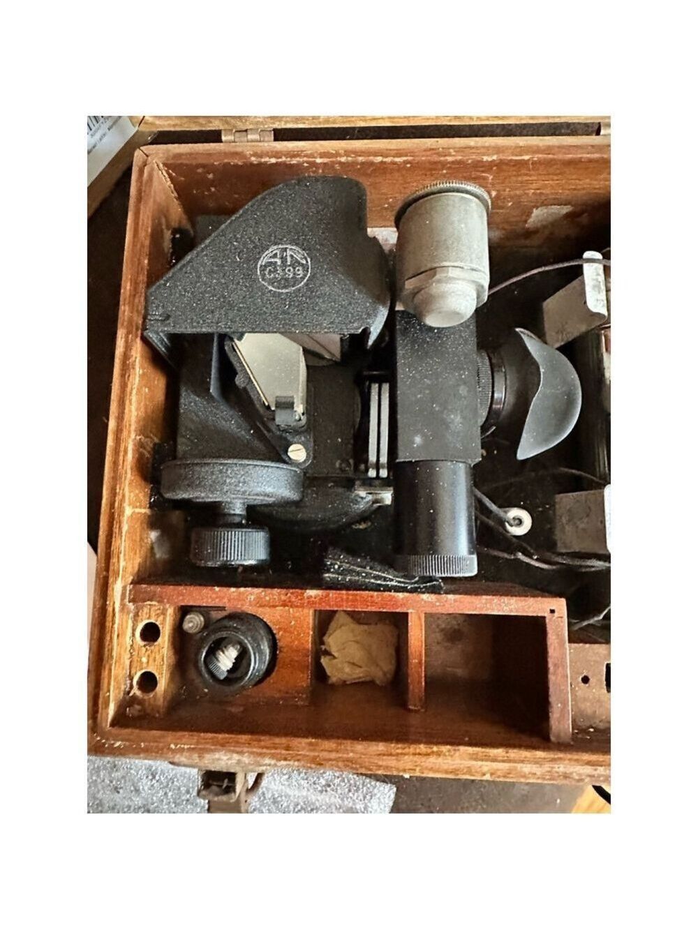 WWII U.S. Army Air Forces Aircraft British RAF Sextant AN-C-99 W/Box - Picture 5 of 15